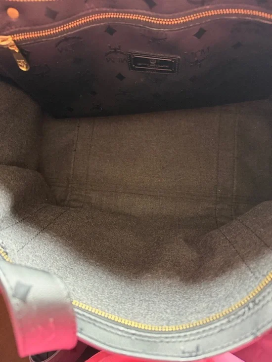 MCM Black Tote with Gold Plaque and Studs - Picture 13 of 14